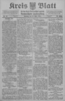 Kreis Blatt f&uuml;r den Kreis Neutomischeler zugleich Hopfenzeitung 1911.04.25 Jg.30 Nr33