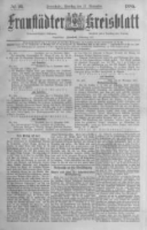 Fraust&auml;dter Kreisblatt. 1885.11.17 Nr92