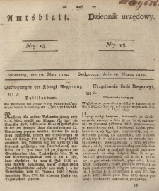 Amtsblatt der Königlichen Preussischen Regierung zu Bromberg. 1839.03.29 No.13