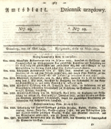 Amtsblatt der Königlichen Preussischen Regierung zu Bromberg. 1839.05.10 No.19