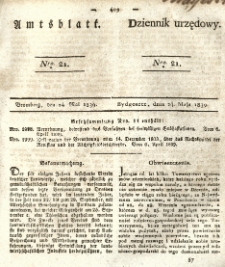 Amtsblatt der Königlichen Preussischen Regierung zu Bromberg. 1839.05.24 No.21