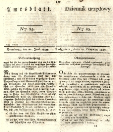 Amtsblatt der Königlichen Preussischen Regierung zu Bromberg. 1839.06.21 No.25