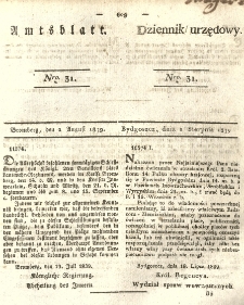 Amtsblatt der Königlichen Preussischen Regierung zu Bromberg. 1839.08.02 No.31