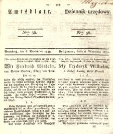 Amtsblatt der Königlichen Preussischen Regierung zu Bromberg. 1839.09.06 No.36