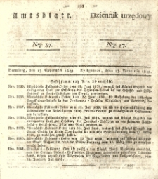 Amtsblatt der Königlichen Preussischen Regierung zu Bromberg. 1839.09.13 No.37