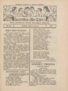Gazetka dla Dzieci: pismo poświęcone również dorastającej młodzieży: bezpłatny dodatek do "Gazety Polskiej" 1924.06.05 Nr20