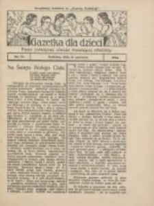 Gazetka dla Dzieci: pismo poświęcone również dorastającej młodzieży: bezpłatny dodatek do "Gazety Polskiej" 1924.06.18 Nr22