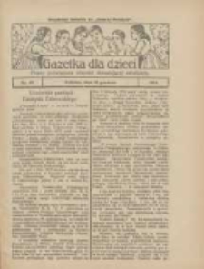 Gazetka dla Dzieci: pismo poświęcone również dorastającej młodzieży: bezpłatny dodatek do "Gazety Polskiej" 1924.12.18 Nr48