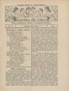 Gazetka dla Dzieci: pismo poświęcone również dorastającej młodzieży: bezpłatny dodatek do "Gazety Polskiej" 1925.07.02 Nr27