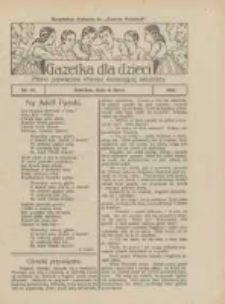 Gazetka dla Dzieci: pismo poświęcone również dorastającej młodzieży: bezpłatny dodatek do "Gazety Polskiej" 1925.07.16 Nr29