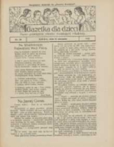 Gazetka dla Dzieci: pismo poświęcone również dorastającej młodzieży: bezpłatny dodatek do "Gazety Polskiej" 1925.08.13 Nr33