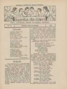 Gazetka dla Dzieci: pismo poświęcone również dorastającej młodzieży: bezpłatny dodatek do "Gazety Polskiej" 1925.08.20 Nr34