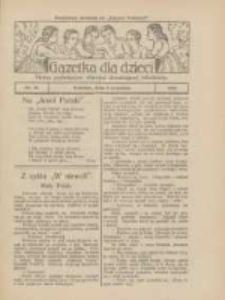 Gazetka dla Dzieci: pismo poświęcone również dorastającej młodzieży: bezpłatny dodatek do "Gazety Polskiej" 1925.09.03 Nr36