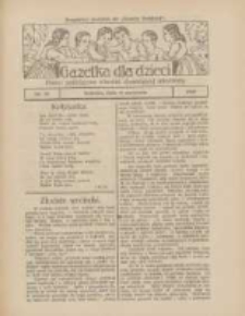 Gazetka dla Dzieci: pismo poświęcone również dorastającej młodzieży: bezpłatny dodatek do "Gazety Polskiej" 1925.09.10 Nr37