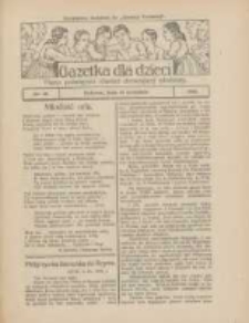 Gazetka dla Dzieci: pismo poświęcone również dorastającej młodzieży: bezpłatny dodatek do "Gazety Polskiej" 1925.09.24 Nr39