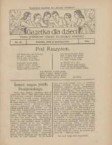 Gazetka dla Dzieci: pismo poświęcone również dorastającej młodzieży: bezpłatny dodatek do "Gazety Polskiej" 1925.10.22 Nr43