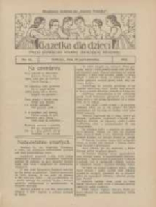 Gazetka dla Dzieci: pismo poświęcone również dorastającej młodzieży: bezpłatny dodatek do "Gazety Polskiej" 1925.10.29 Nr44