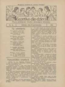 Gazetka dla Dzieci: pismo poświęcone również dorastającej młodzieży: bezpłatny dodatek do "Gazety Polskiej" 1925.10.29 Nr44