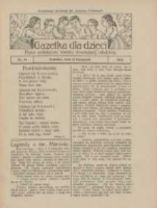 Gazetka dla Dzieci: pismo poświęcone również dorastającej młodzieży: bezpłatny dodatek do "Gazety Polskiej" 1925.11.12 Nr46