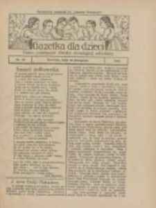 Gazetka dla Dzieci: pismo poświęcone również dorastającej młodzieży: bezpłatny dodatek do "Gazety Polskiej" 1925.11.26 Nr48
