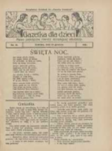 Gazetka dla Dzieci: pismo poświęcone również dorastającej młodzieży: bezpłatny dodatek do "Gazety Polskiej" 1925.12.31 Nr52