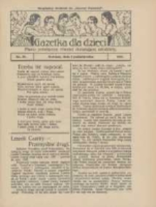Gazetka dla Dzieci: pismo poświęcone również dorastającej młodzieży: bezpłatny dodatek do "Gazety Polskiej" 1926.10.01 Nr39