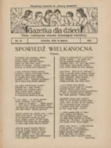 Gazetka dla Dzieci: pismo poświęcone również dorastającej młodzieży: bezpłatny dodatek do "Gazety Polskiej" 1927.03.31 Nr13