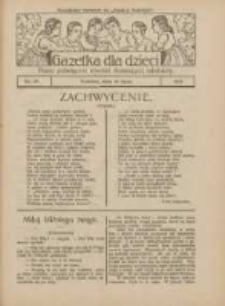 Gazetka dla Dzieci: pismo poświęcone również dorastającej młodzieży: bezpłatny dodatek do "Gazety Polskiej" 1927.07.21 Nr29