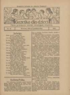 Gazetka dla Dzieci: pismo poświęcone również dorastającej młodzieży: bezpłatny dodatek do "Gazety Polskiej" 1927.10.13 Nr41