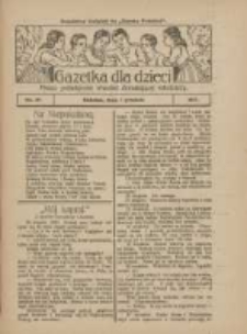 Gazetka dla Dzieci: pismo poświęcone również dorastającej młodzieży: bezpłatny dodatek do "Gazety Polskiej" 1927.12.07 Nr49