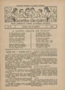 Gazetka dla Dzieci: pismo poświęcone również dorastającej młodzieży: bezpłatny dodatek do "Gazety Polskiej" 1927.12.22 Nr51