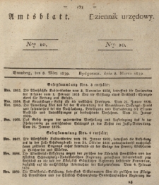 Amtsblatt der Königlichen Preussischen Regierung zu Bromberg. 1839.03.08 No.10