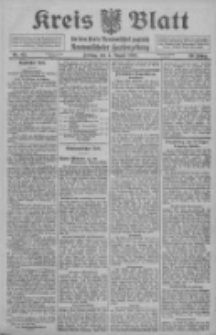 Kreis Blatt f&uuml;r den Kreis Neutomischeler zugleich Hopfenzeitung 1911.08.04 Jg.30 Nr62