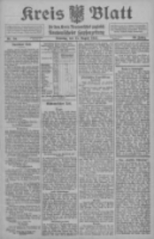 Kreis Blatt f&uuml;r den Kreis Neutomischeler zugleich Hopfenzeitung 1911.08.15 Jg.30 Nr65