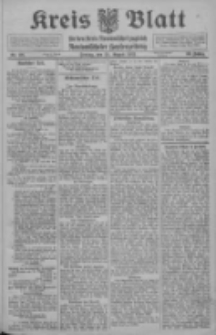 Kreis Blatt f&uuml;r den Kreis Neutomischeler zugleich Hopfenzeitung 1911.08.25 Jg.30 Nr68