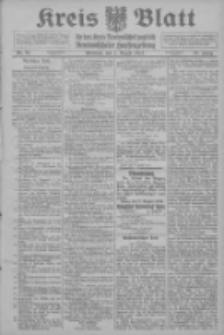 Kreis Blatt f&uuml;r den Kreis Neutomischeler zugleich Hopfenzeitung 1914.08.05 Jg.38 Nr91