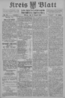 Kreis Blatt f&uuml;r den Kreis Neutomischeler zugleich Hopfenzeitung 1914.08.17 Jg.38 Nr96
