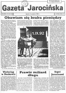 Gazeta Jarocińska 1992.09.04 Nr37(101)