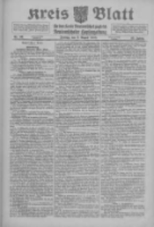 Kreis Blatt f&uuml;r den Kreis Neutomischeler zugleich Hopfenzeitung 1918.08.09 Jg.43 Nr93