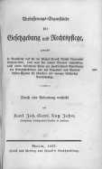 Verbesserungs-Gegenstände für Gesetzebung und Rechtspflege