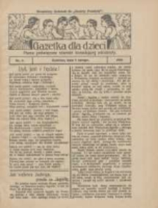 Gazetka dla Dzieci: pismo poświęcone również dorastającej młodzieży: bezpłatny dodatek do "Gazety Polskiej" 1928.02.09 Nr6