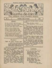 Gazetka dla Dzieci: pismo poświęcone również dorastającej młodzieży: bezpłatny dodatek do "Gazety Polskiej" 1928.02.16 Nr7