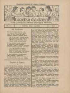 Gazetka dla Dzieci: pismo poświęcone również dorastającej młodzieży: bezpłatny dodatek do "Gazety Polskiej" 1928.04.05 Nr14