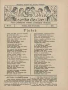 Gazetka dla Dzieci: pismo poświęcone również dorastającej młodzieży: bezpłatny dodatek do "Gazety Polskiej" 1928.04.19 Nr16