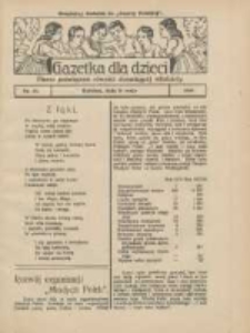 Gazetka dla Dzieci: pismo poświęcone również dorastającej młodzieży: bezpłatny dodatek do "Gazety Polskiej" 1928.05.31 Nr22