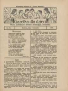 Gazetka dla Dzieci: pismo poświęcone również dorastającej młodzieży: bezpłatny dodatek do "Gazety Polskiej" 1928.08.09 Nr32