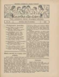 Gazetka dla Dzieci: pismo poświęcone również dorastającej młodzieży: bezpłatny dodatek do "Gazety Polskiej" 1928.09.20 Nr38