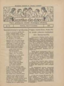 Gazetka dla Dzieci: pismo poświęcone również dorastającej młodzieży: bezpłatny dodatek do "Gazety Polskiej" 1928.09.27 Nr39