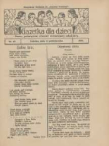 Gazetka dla Dzieci: pismo poświęcone również dorastającej młodzieży: bezpłatny dodatek do "Gazety Polskiej" 1928.10.25 Nr43