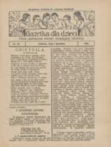 Gazetka dla Dzieci: pismo poświęcone również dorastającej młodzieży: bezpłatny dodatek do "Gazety Polskiej" 1928.12.06 Nr49